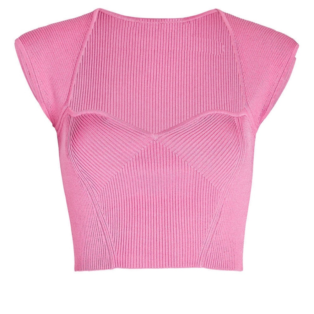 Pink Johnathan simkhai Ribbed Knit Top
